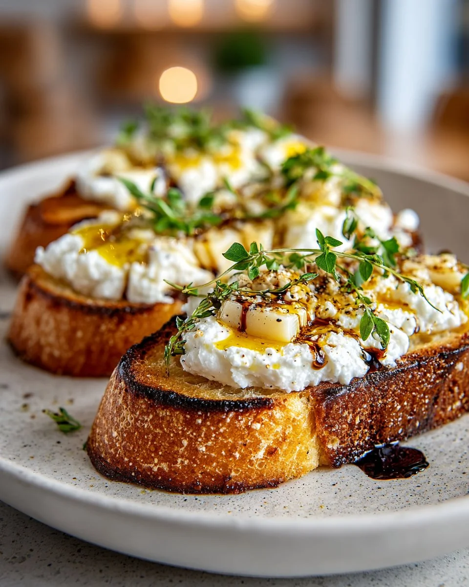 Garlic Confit and Burrata Toast