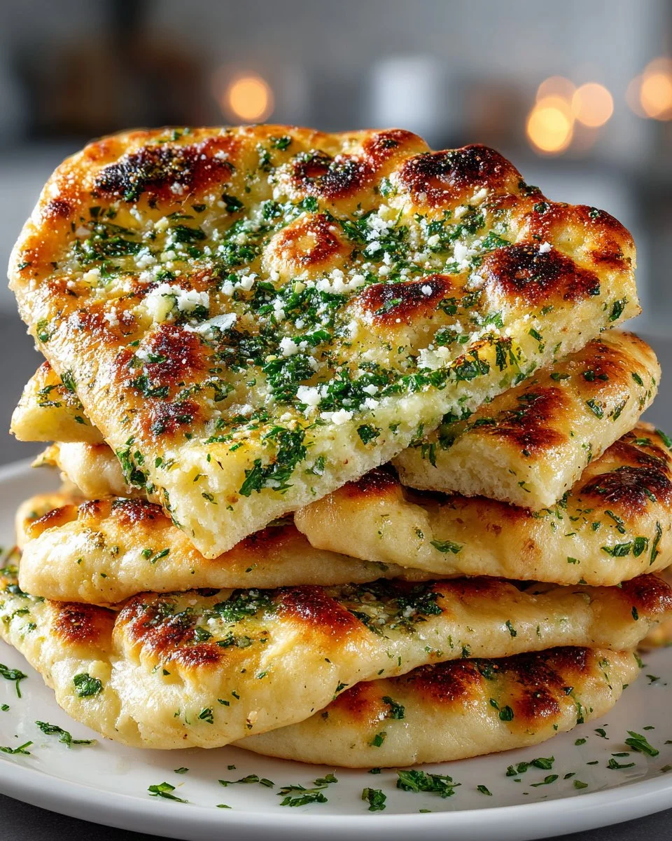 Garlic Herb Butter Grilled Flatbread