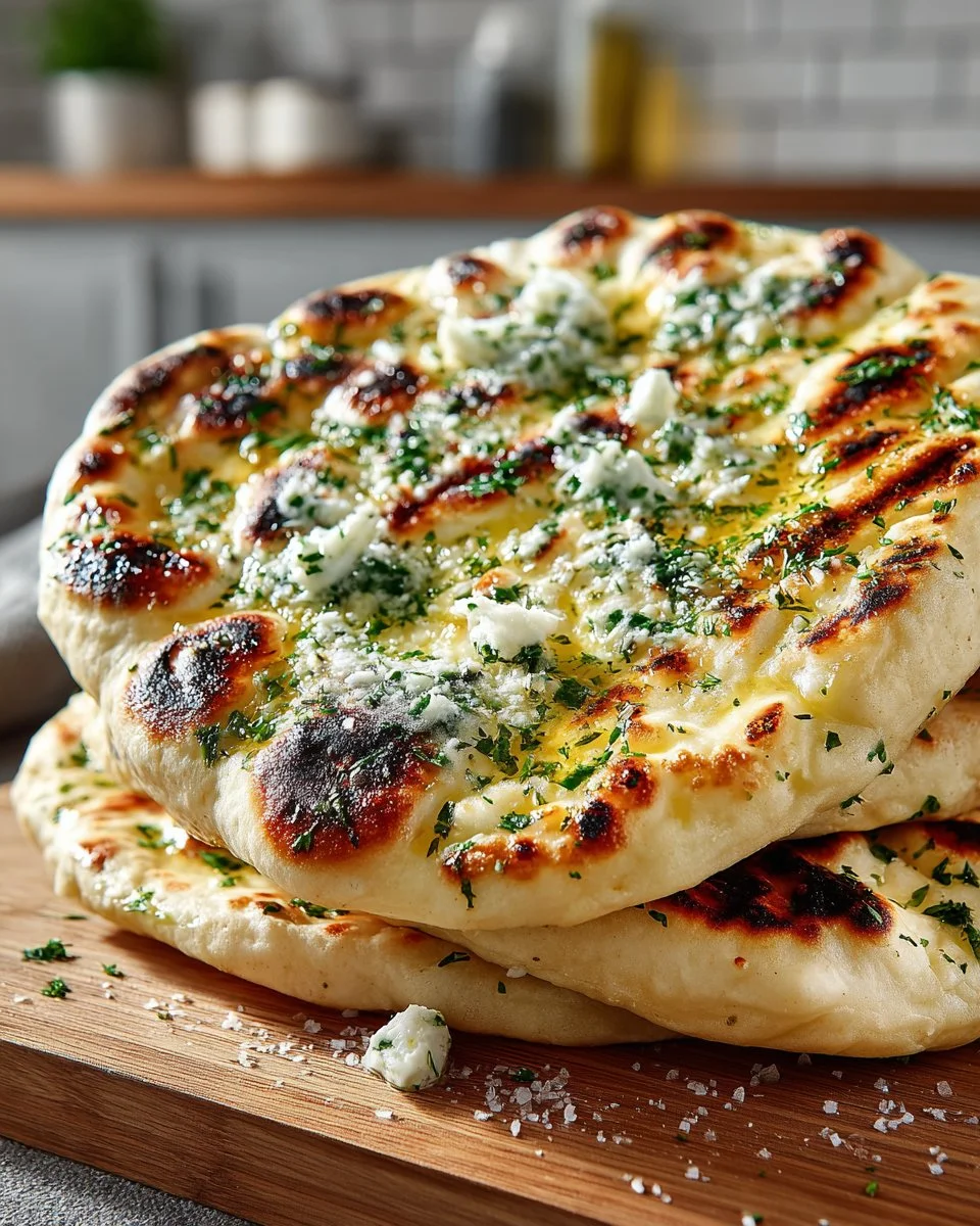 Garlic Herb Butter Grilled Flatbread