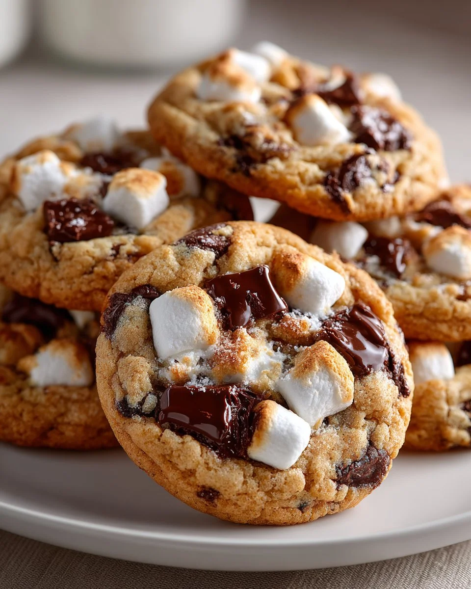 Gooey S'mores Chocolate Chunk Cookies