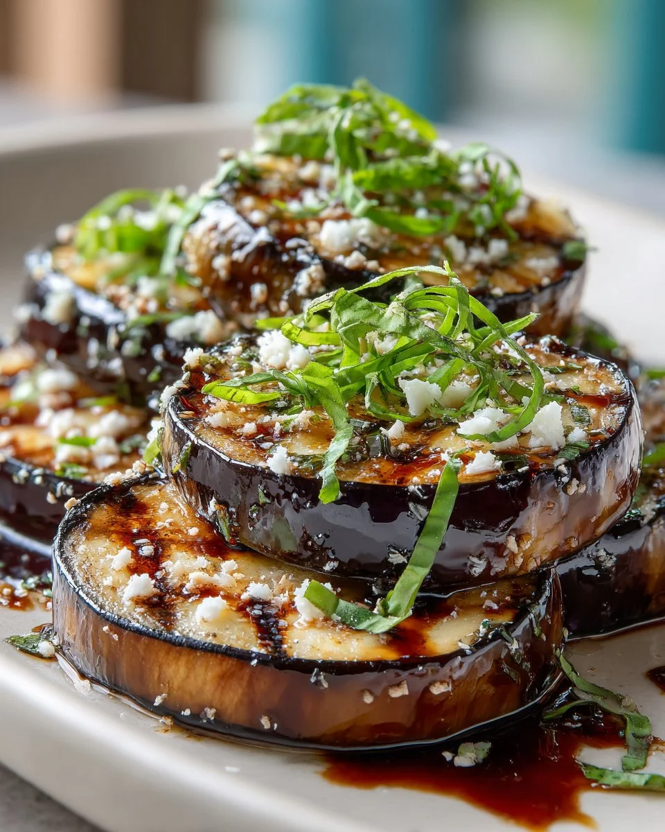 Grilled Eggplant with Balsamic Glaze