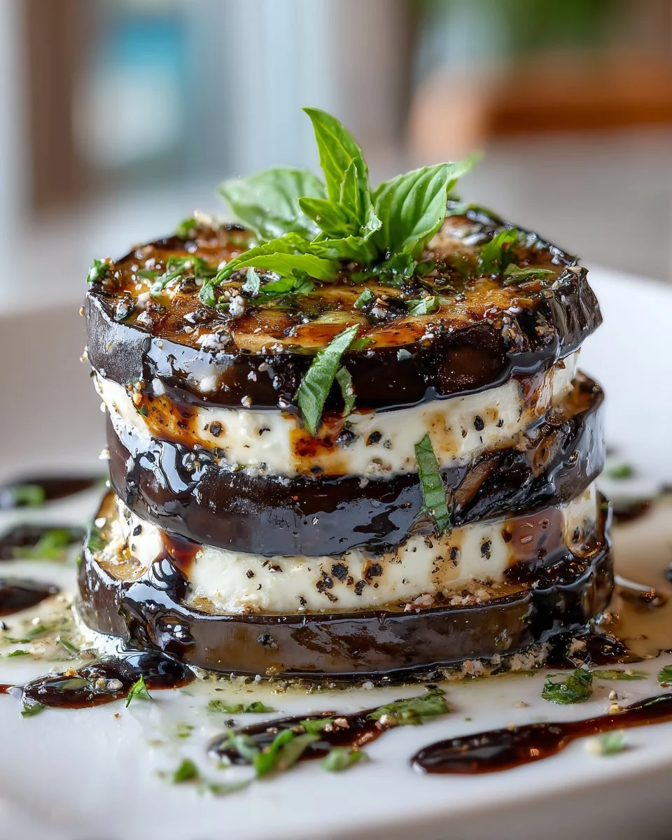 Grilled Eggplant with Balsamic Glaze