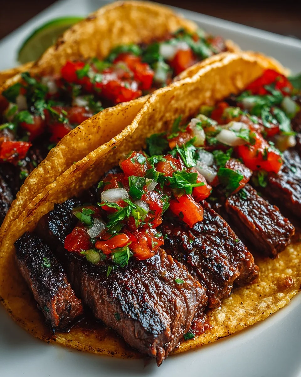 Grilled Halal Beef Steak Tacos