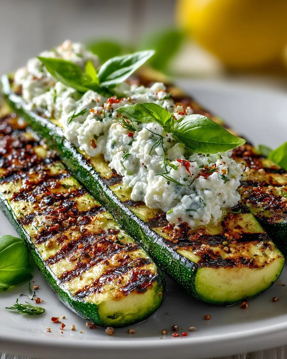 Grilled Zucchini with Lemon Ricotta