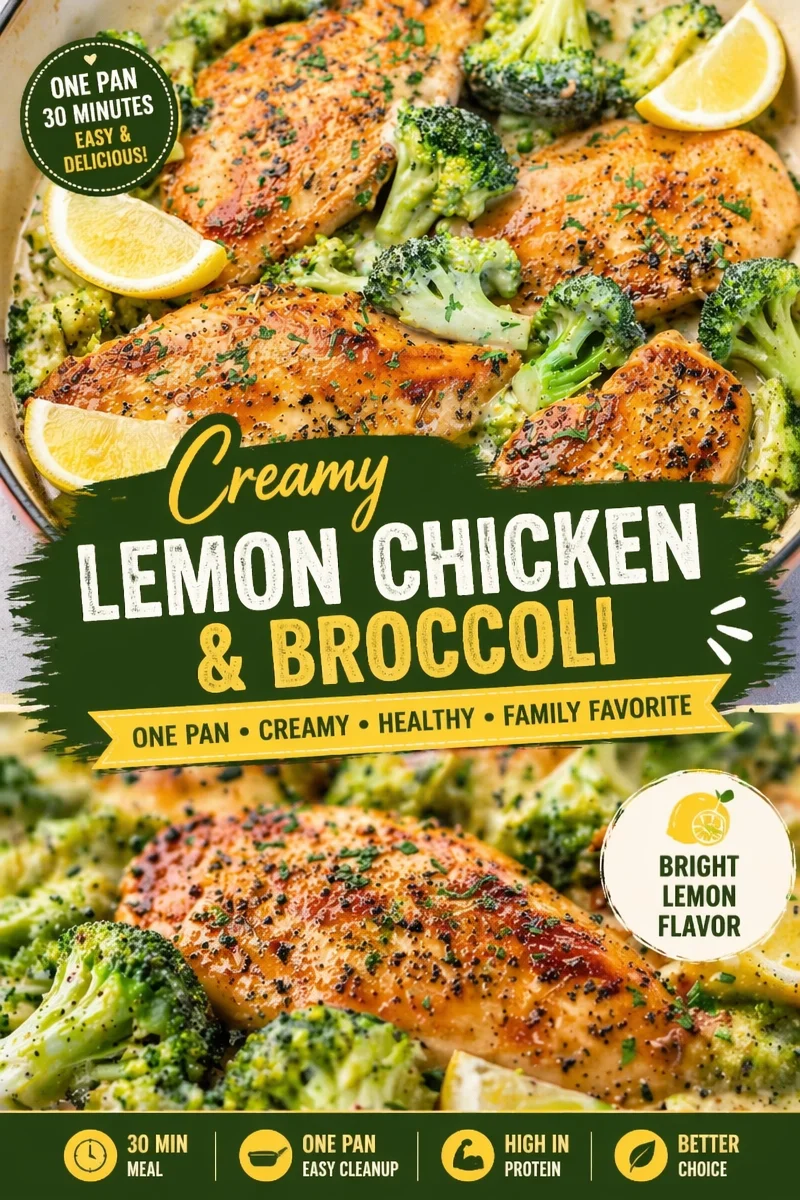 Healthy Baked Chicken and Broccoli Skillet