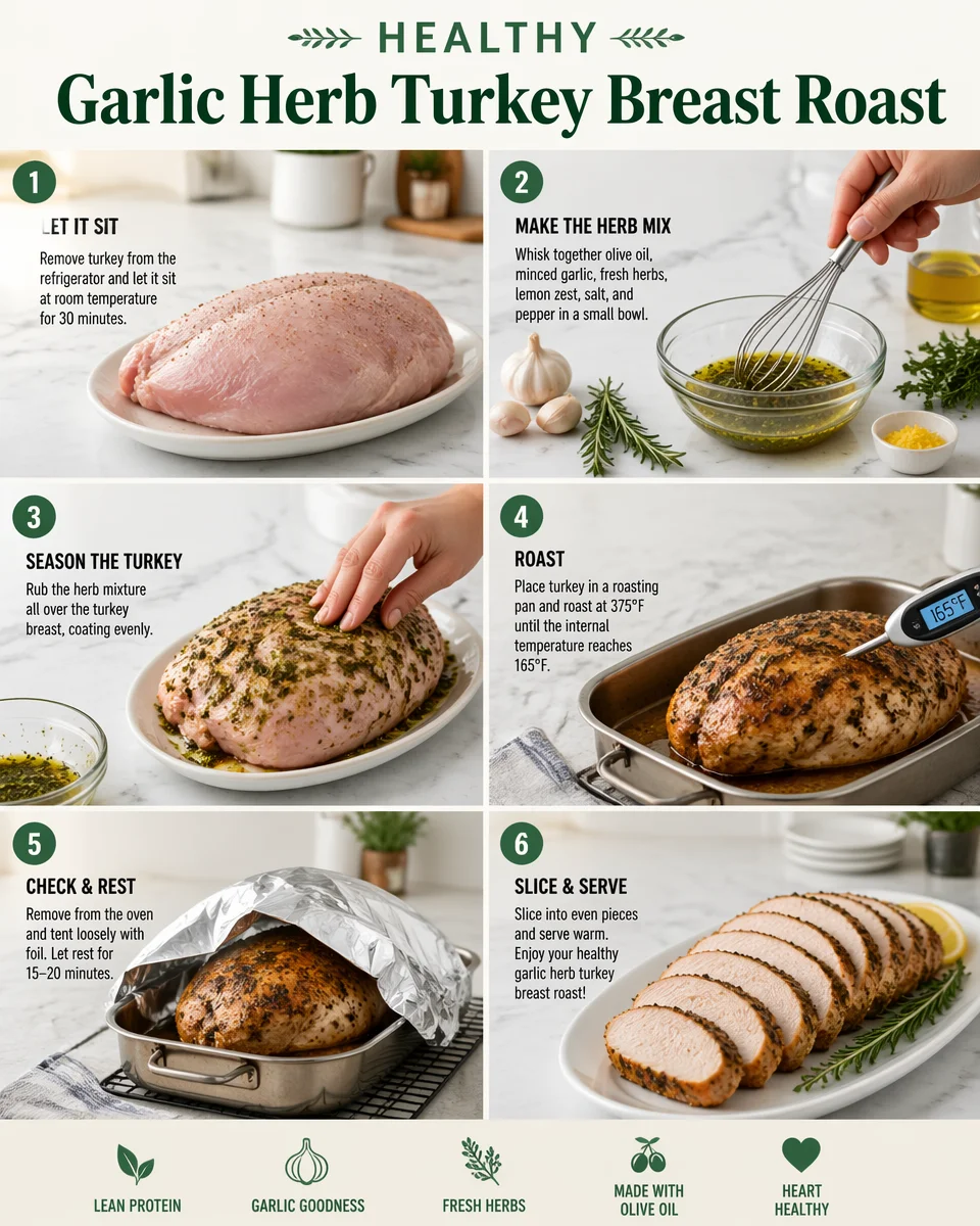 Healthy Garlic Herb Turkey Breast Roast