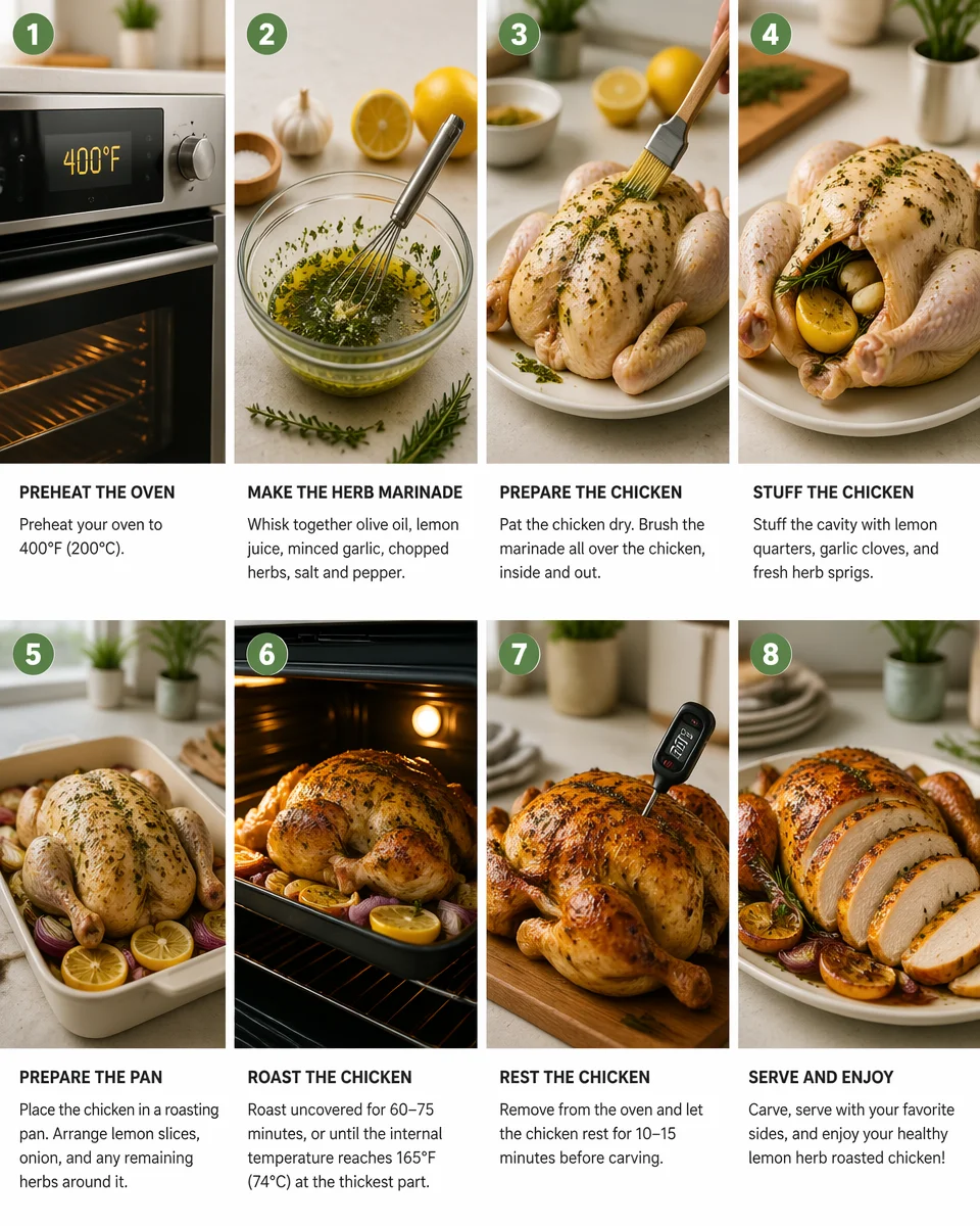 Healthy Lemon Herb Roasted Chicken for Seniors