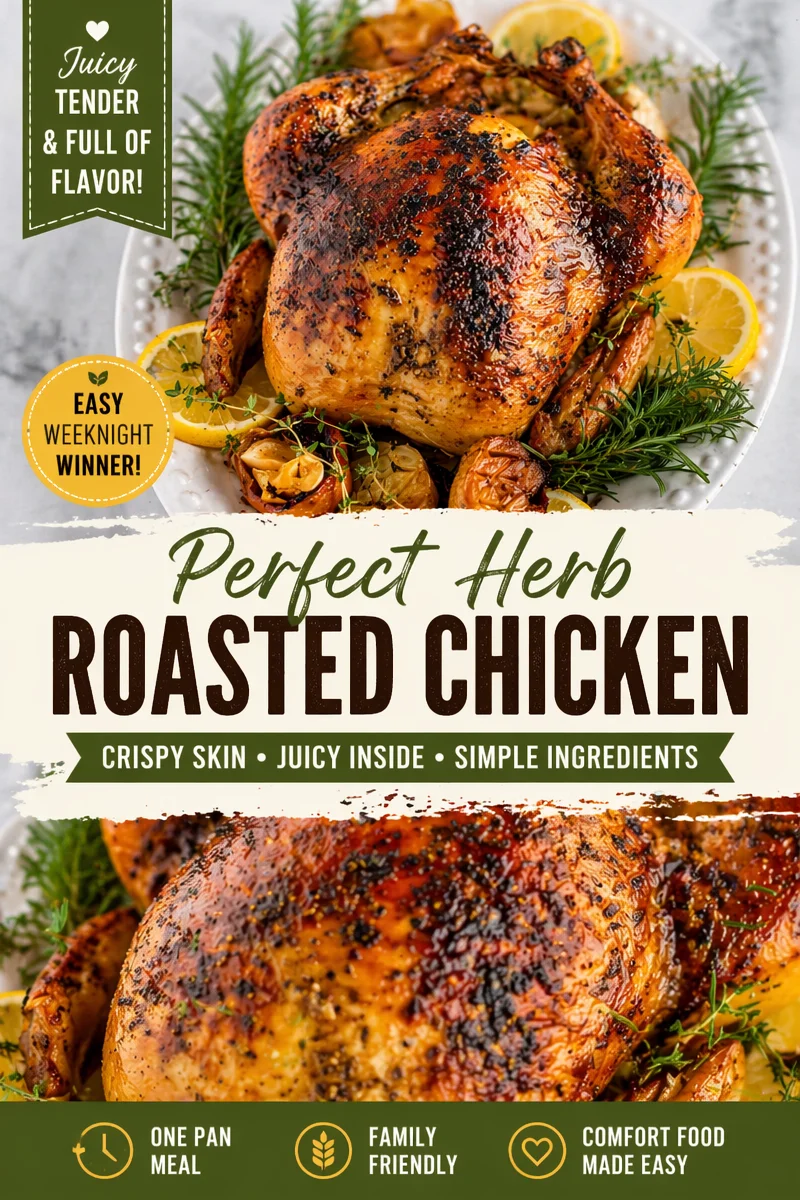 Healthy Lemon Herb Roasted Chicken for Seniors