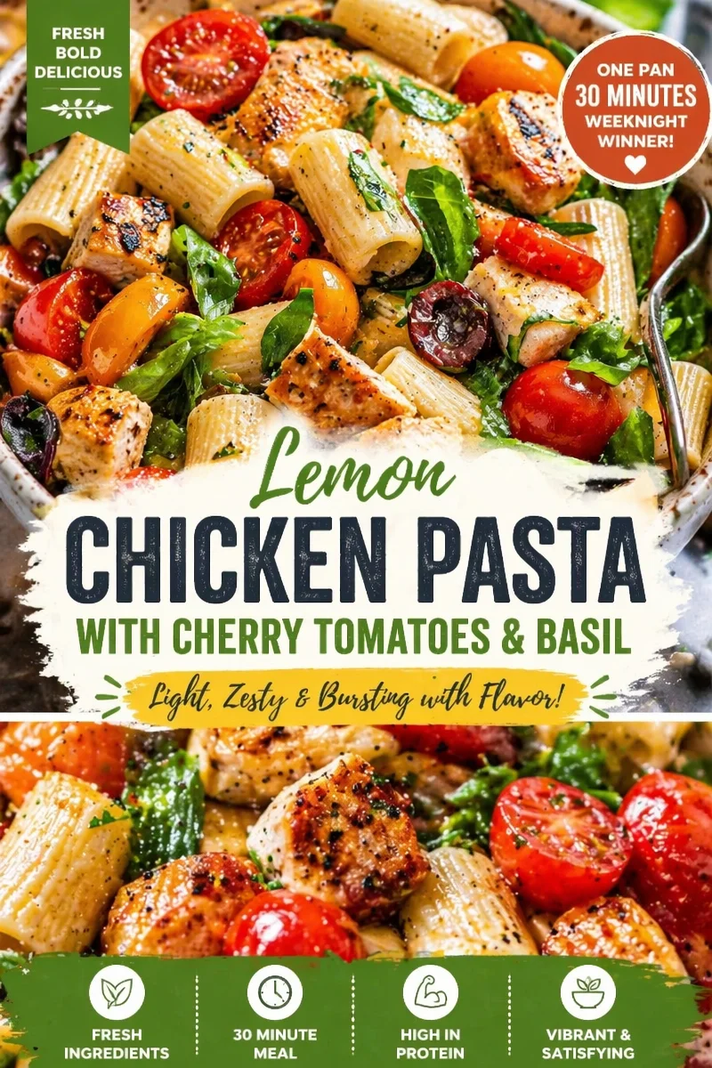 Healthy Mediterranean Chicken Pasta Salad