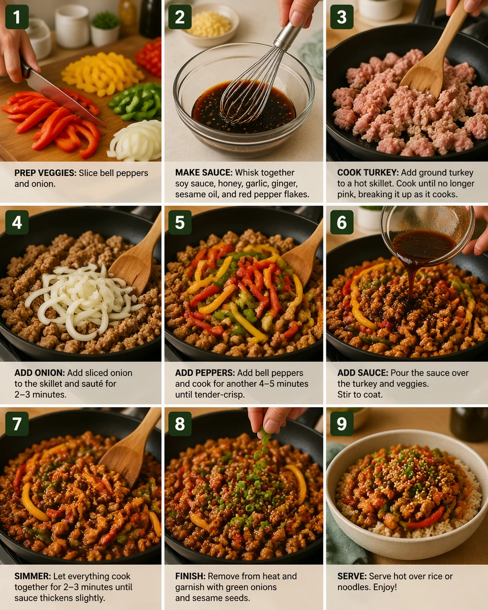 Healthy Turkey and Bell Pepper Stir Fry