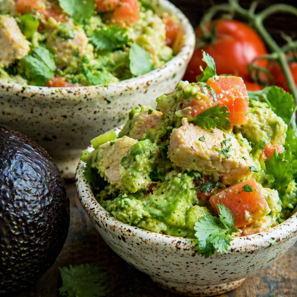 Healthy Turkey Salad with Avocado and Lime, featuring fresh ingredients and creamy dressing.