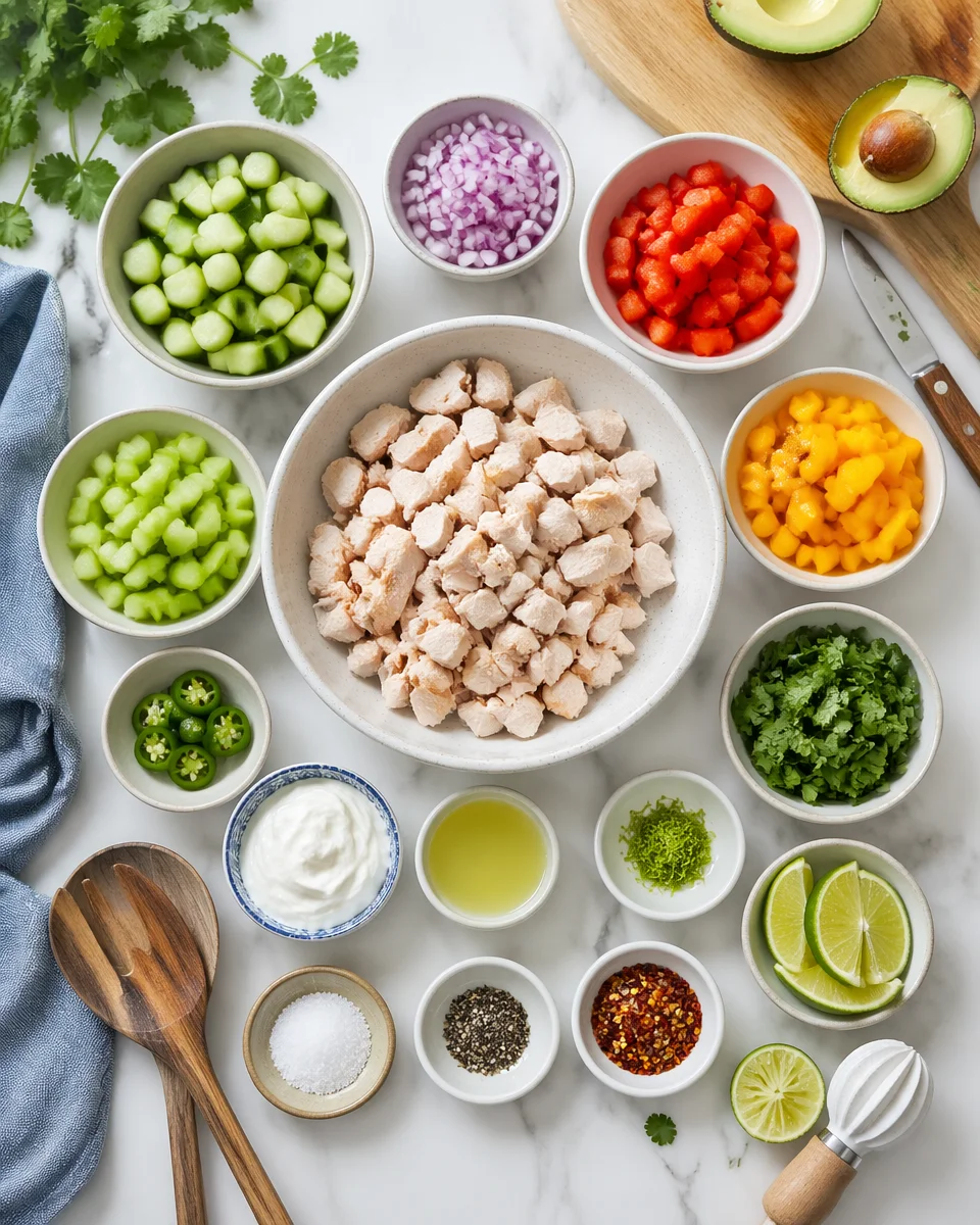 Healthy Turkey Salad with Avocado and Lime