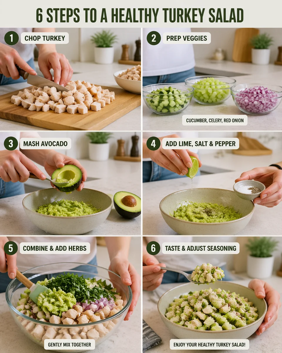 Healthy Turkey Salad with Avocado and Lime