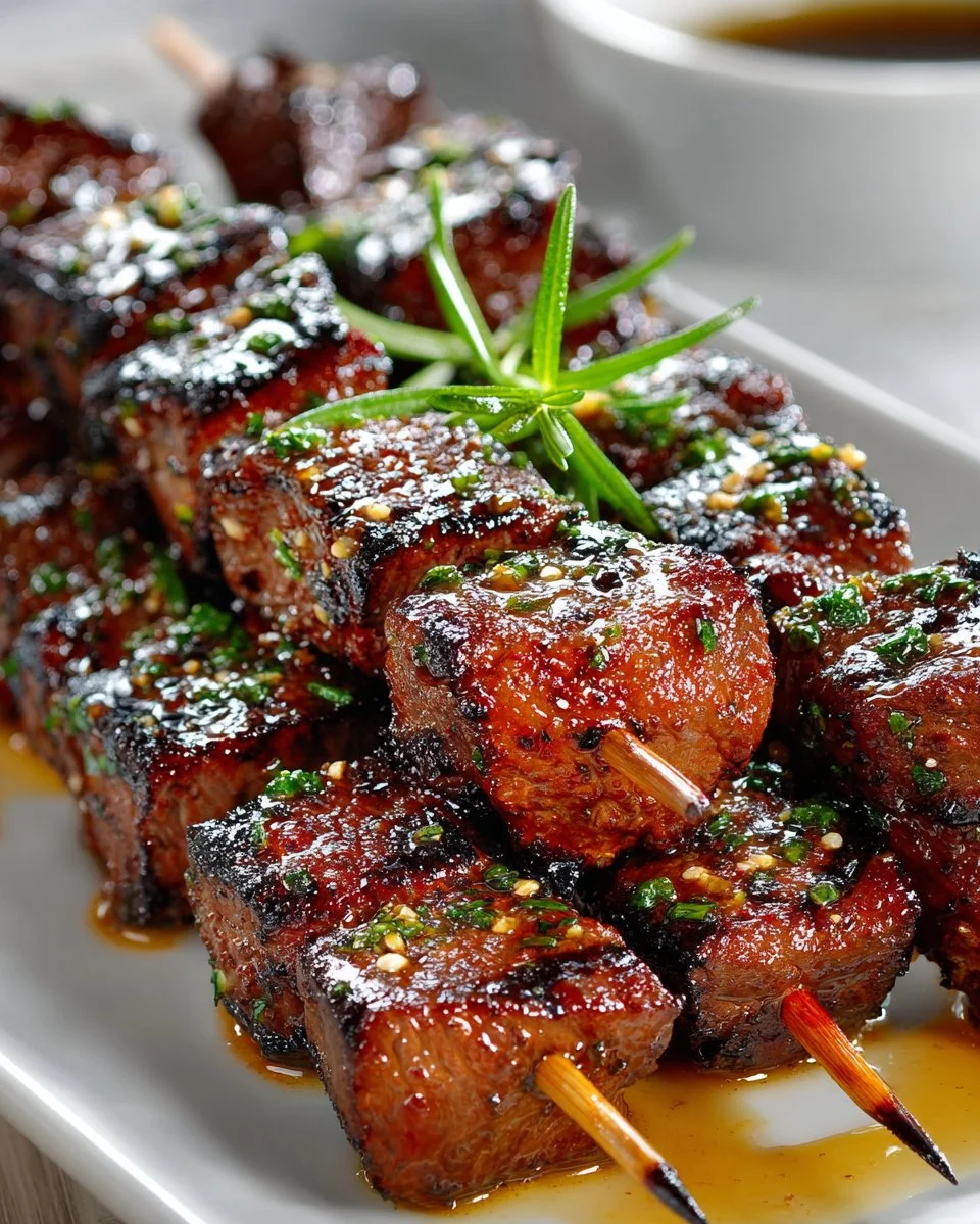 Honey Mustard Glazed Halal Beef Kabobs