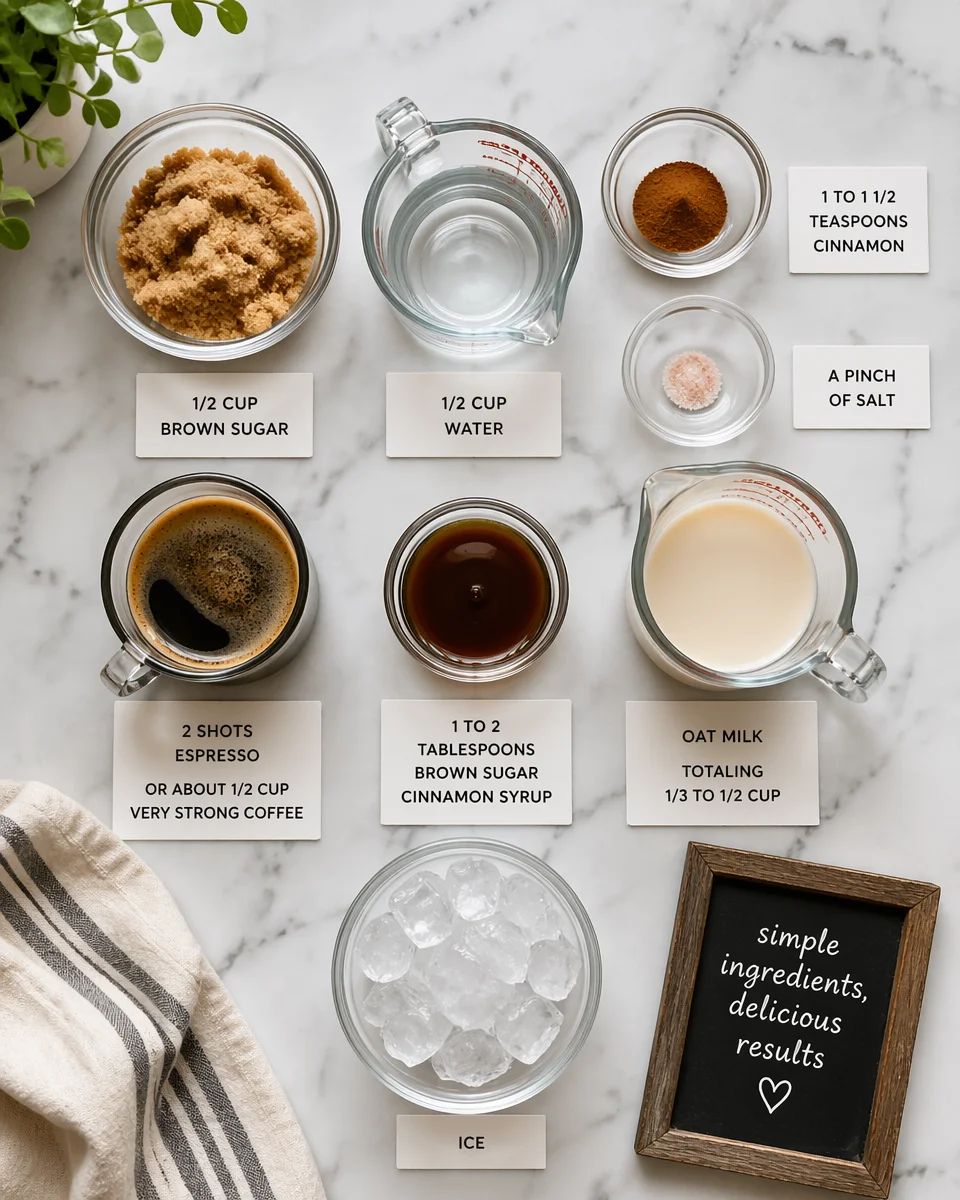 Iced Brown Sugar Cinnamon Coffee Mocktail