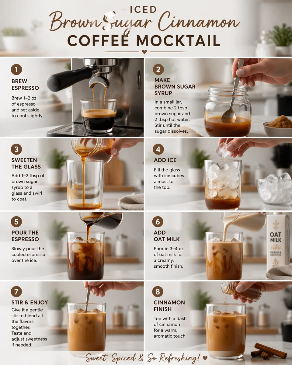 Iced Brown Sugar Cinnamon Coffee Mocktail