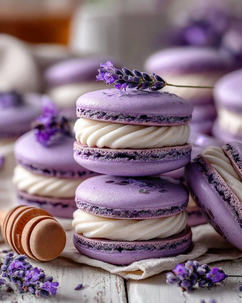 Lavender Honey Macarons