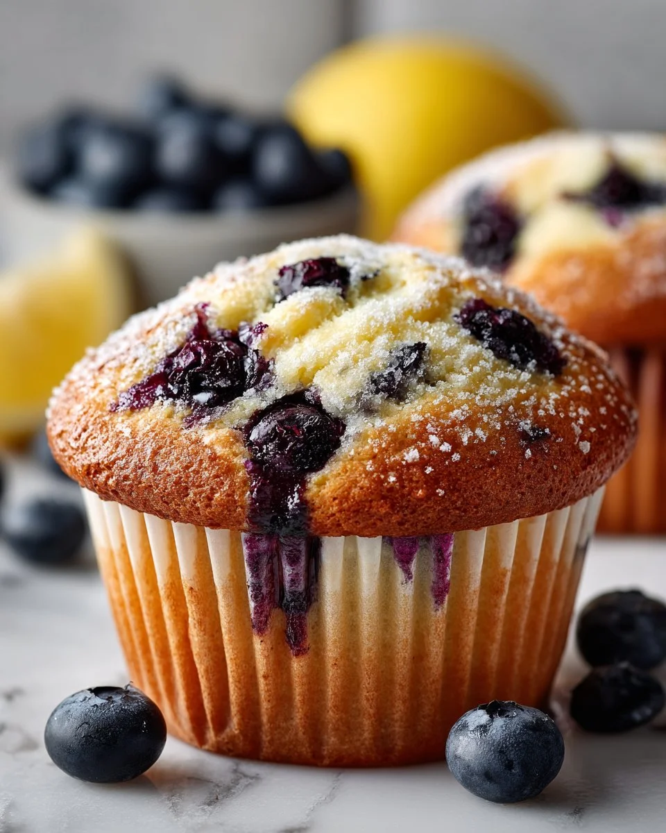 Lemon Blueberry Breakfast Muffins