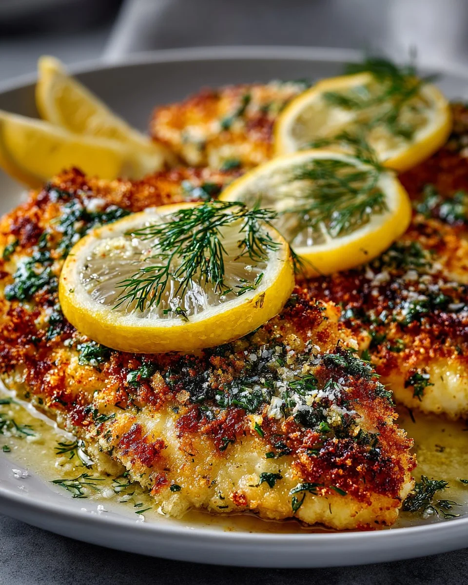 Lemon Dill Crusted Tilapia