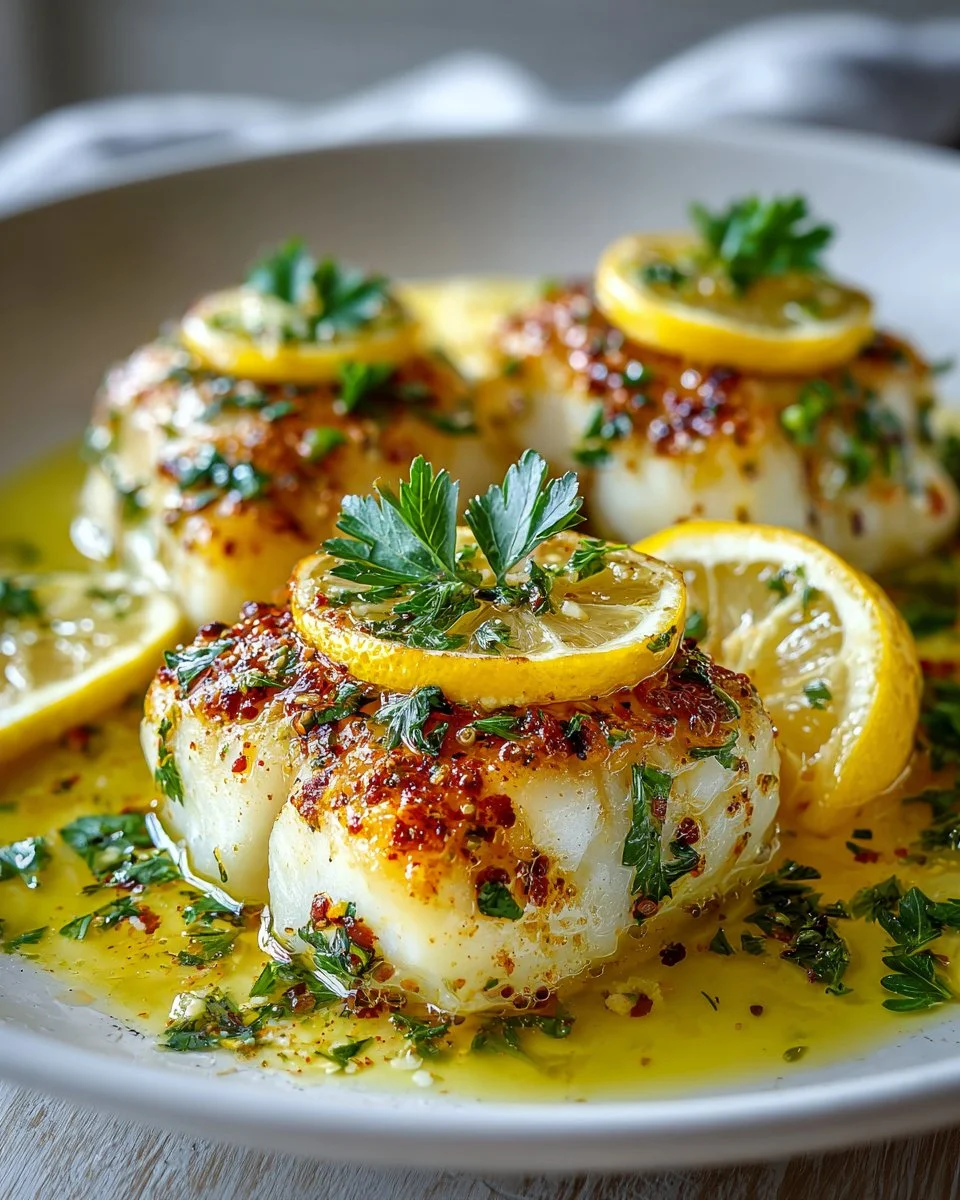 Lemon Garlic Butter Baked Cod