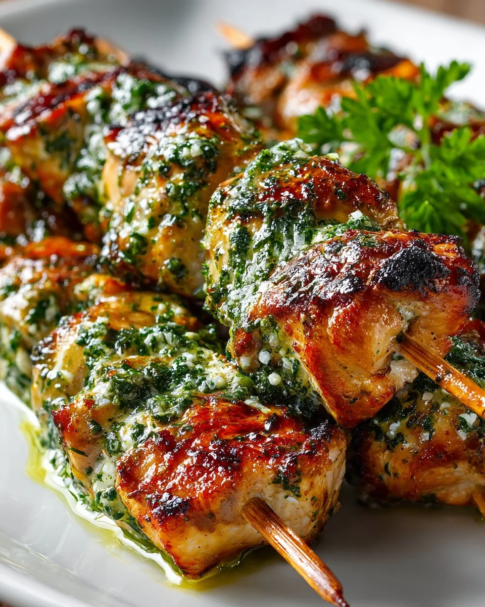 Lemon Herb Marinated Chicken Skewers