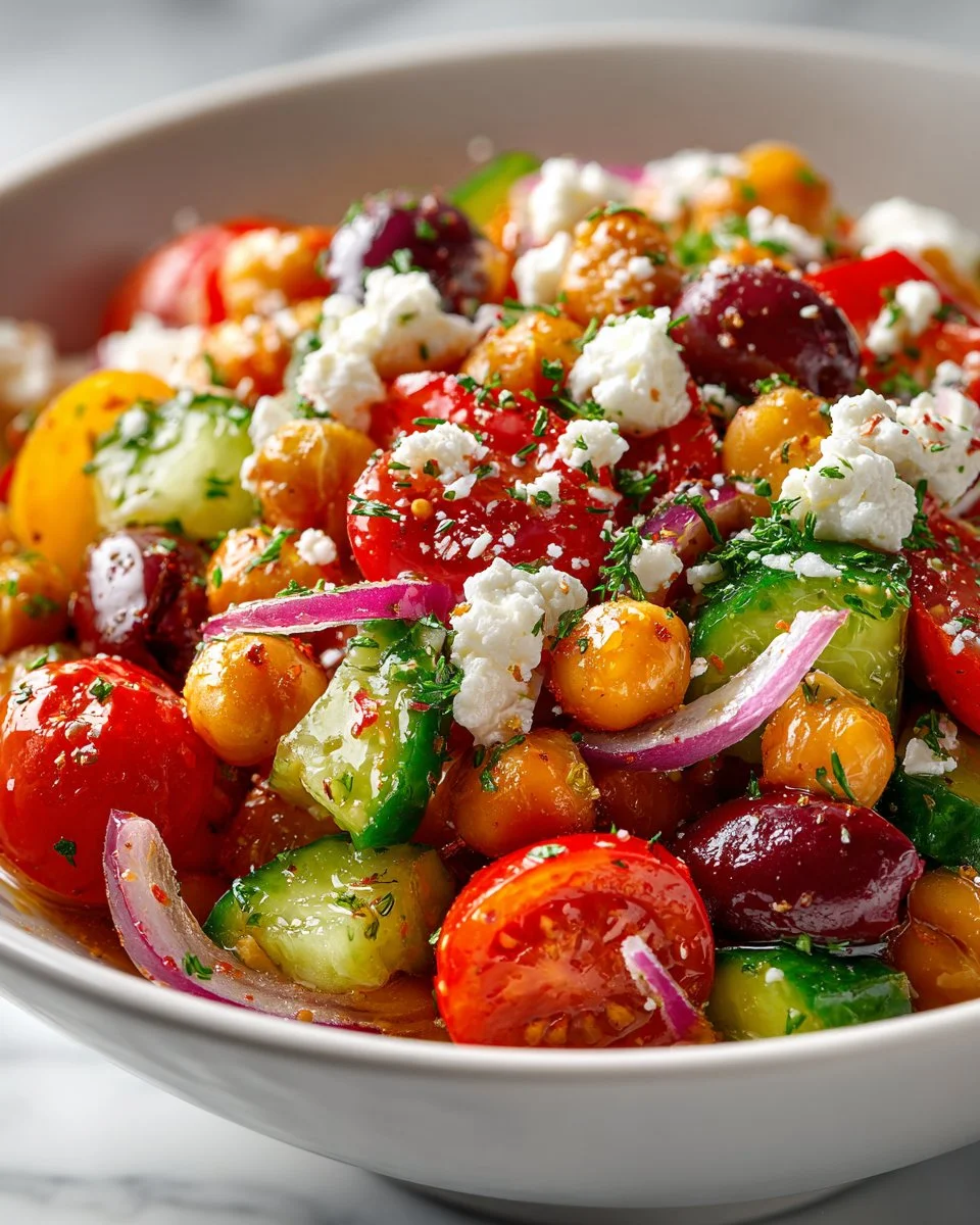 Mediterranean Chickpea and Feta Bowl