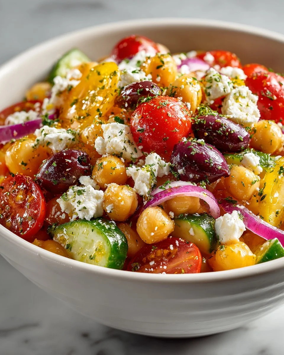 Mediterranean Chickpea and Feta Bowl