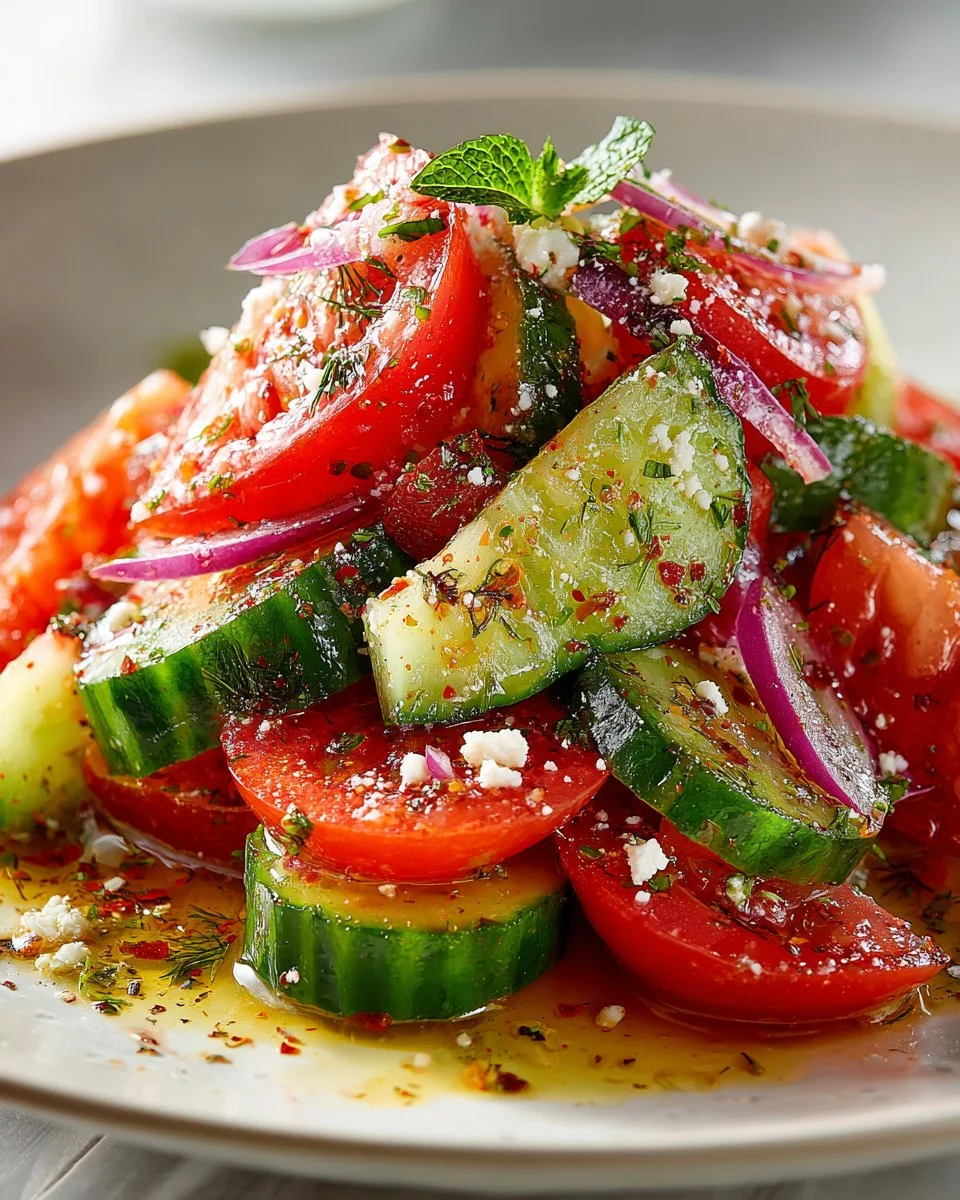 Mediterranean Cucumber Tomato Salad