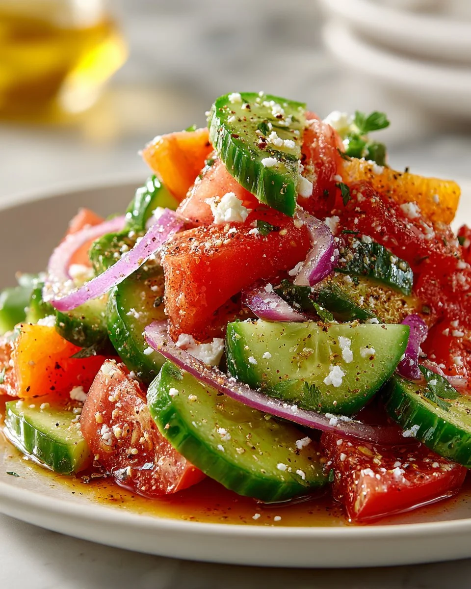 Mediterranean Cucumber Tomato Salad
