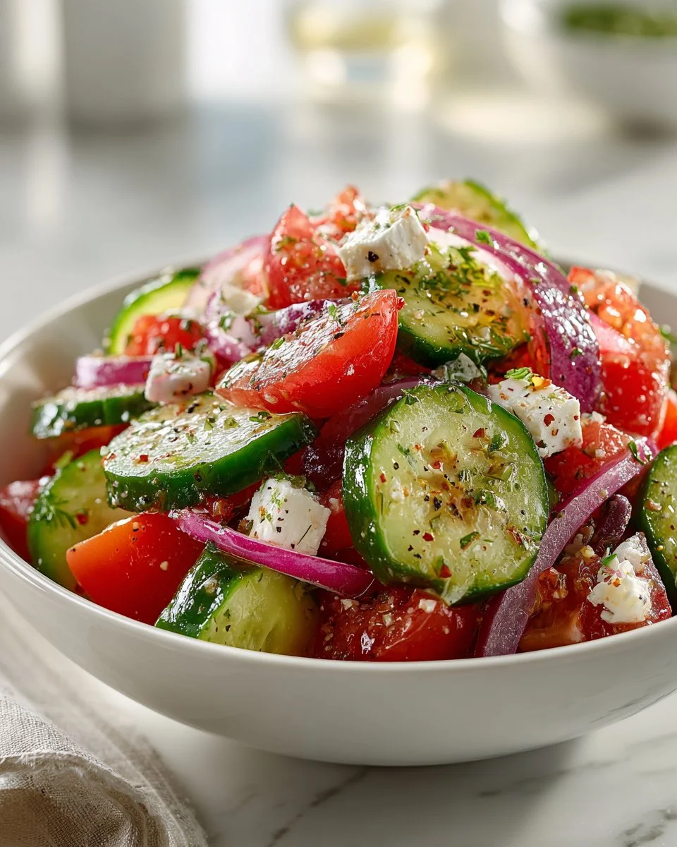 Mediterranean Cucumber Tomato Salad