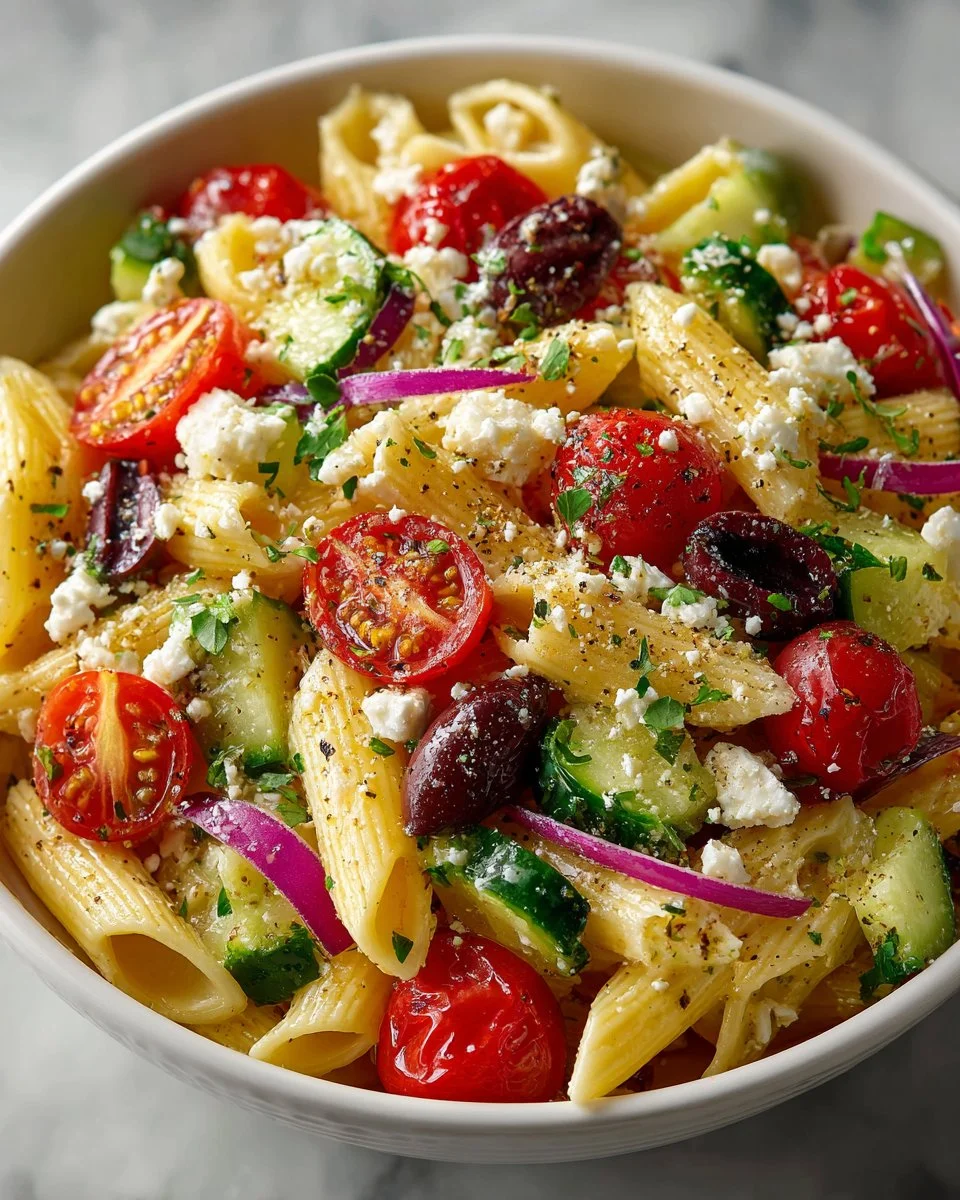 Mediterranean Pasta Salad with Feta