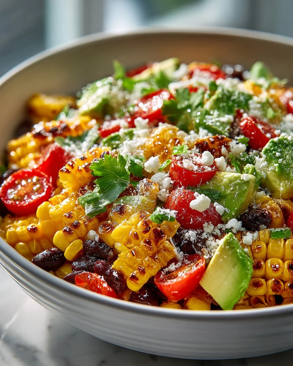 Mexican Street Corn and Black Bean Bowl