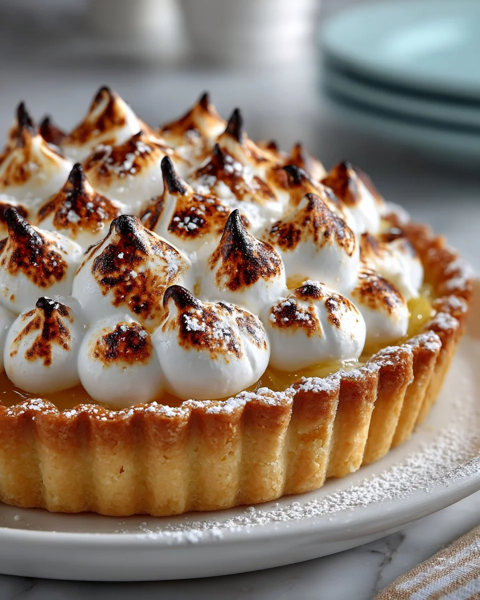 Meyer Lemon Tart with Toasted Meringue