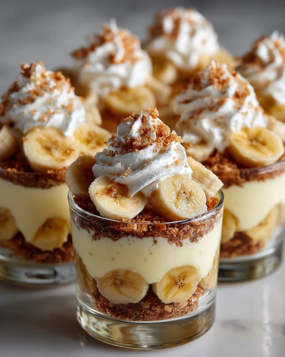 Mini Banana Pudding Cups