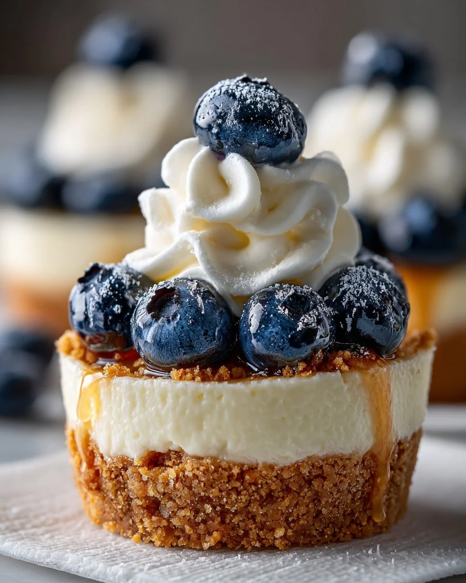 Mini Blueberry Cheesecake Tarts