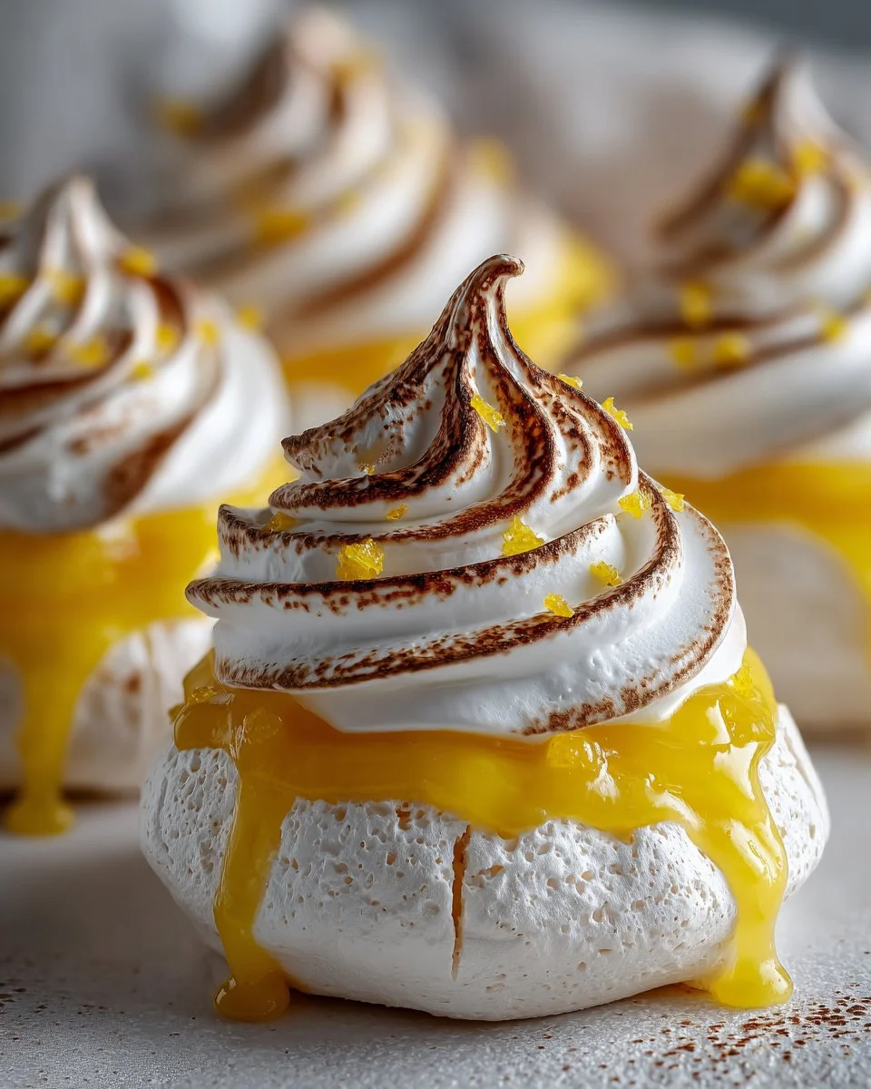 Mini Lemon Curd Pavlova Nests