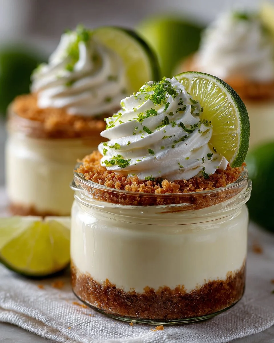 No Bake Key Lime Cheesecake Jars