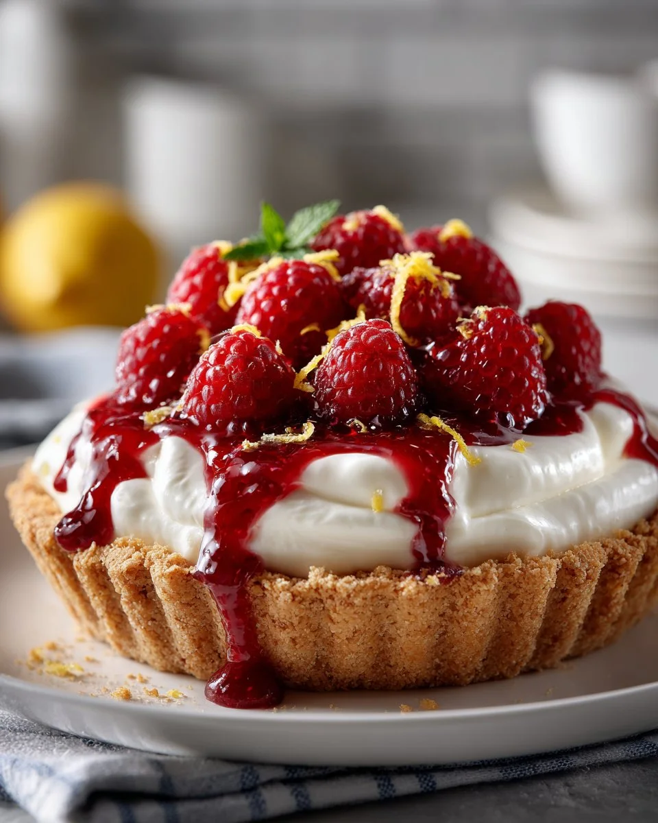 Raspberry Lemonade Chiffon Pie