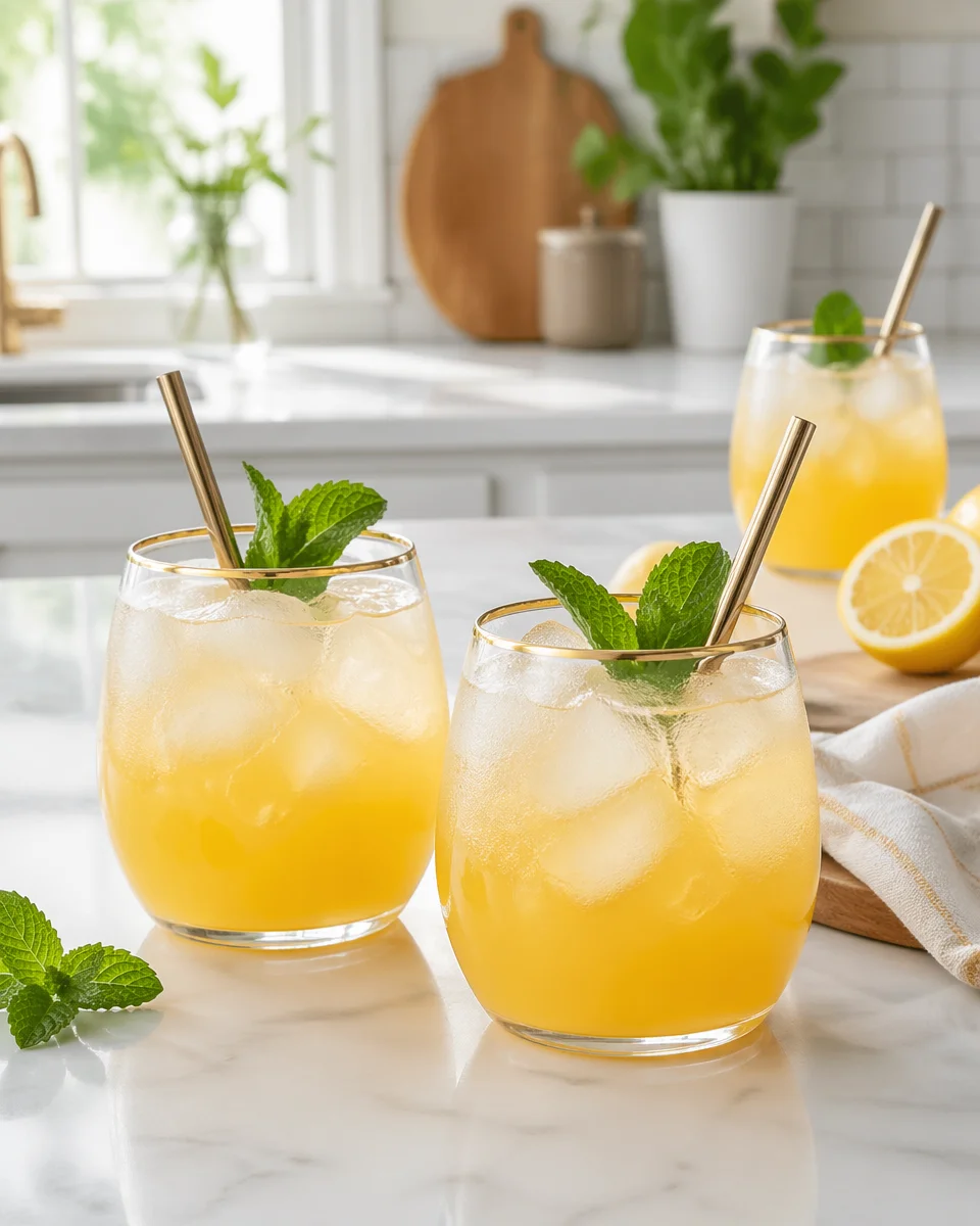 Refreshing Iced Green Tea Lemonade Mocktail
