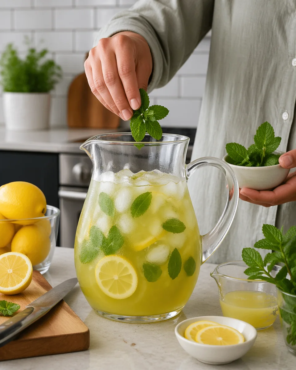 Refreshing Iced Green Tea Lemonade Mocktail