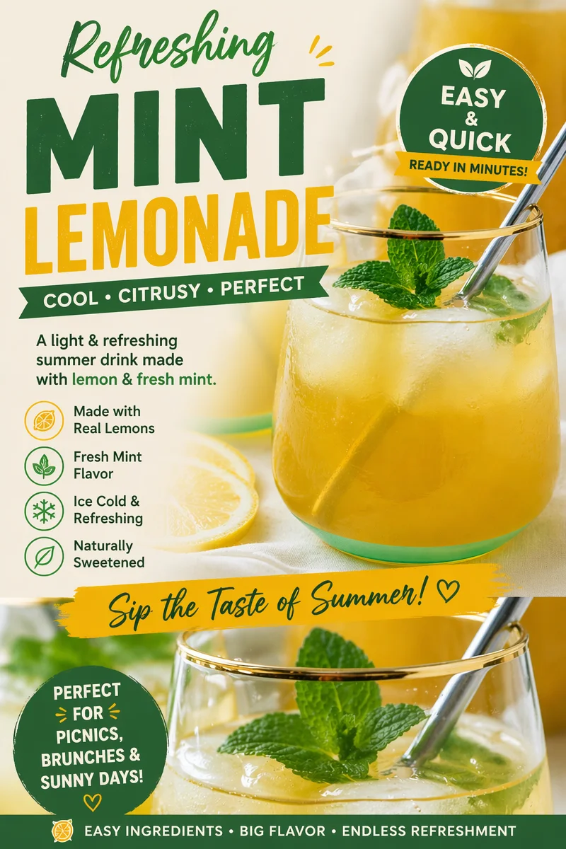Refreshing Iced Green Tea Lemonade Mocktail