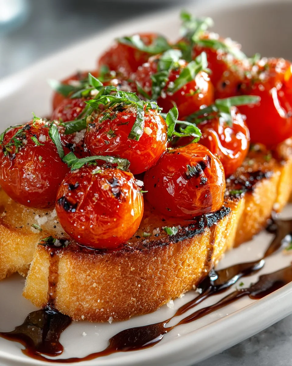Roasted Cherry Tomato Bruschetta