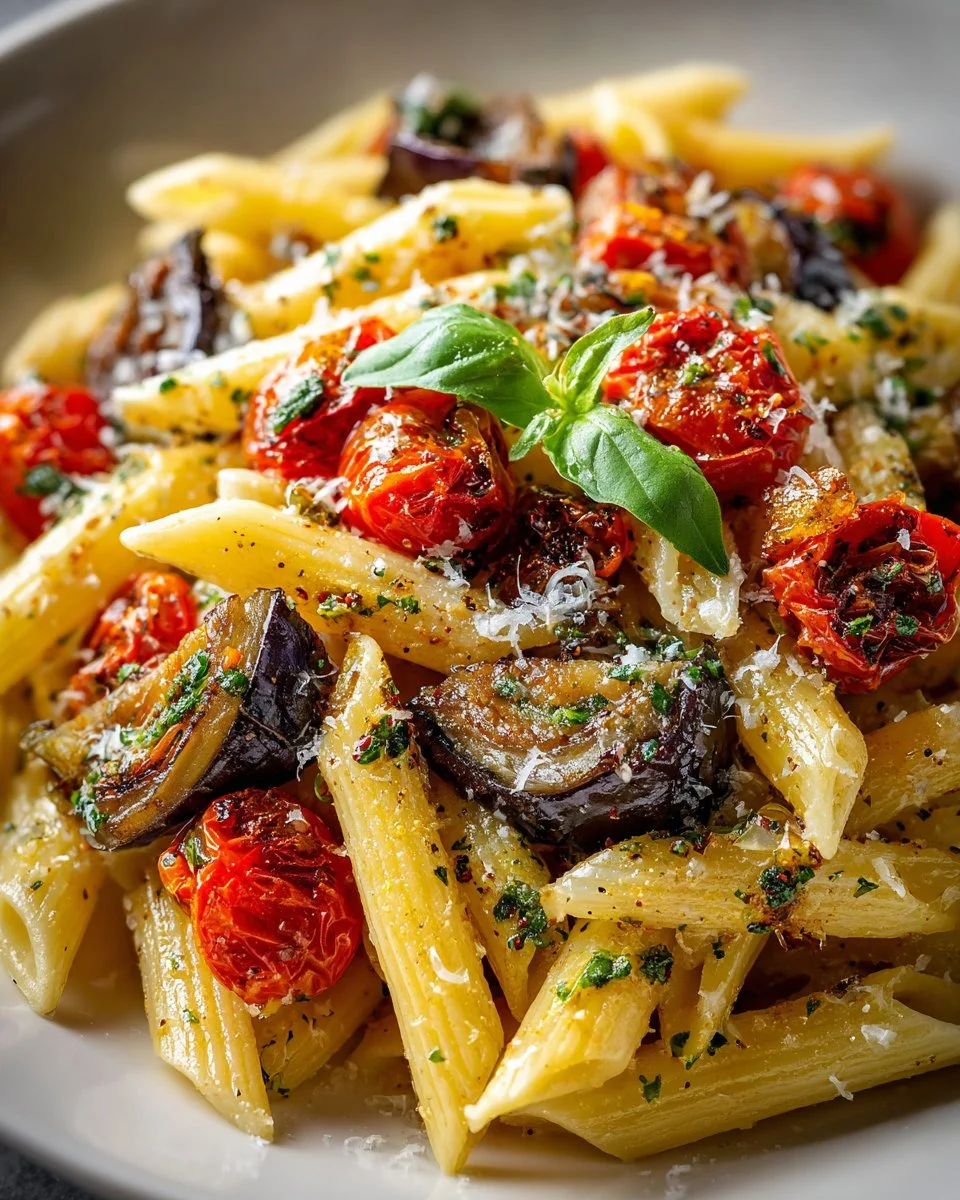 Roasted Eggplant and Tomato Penne