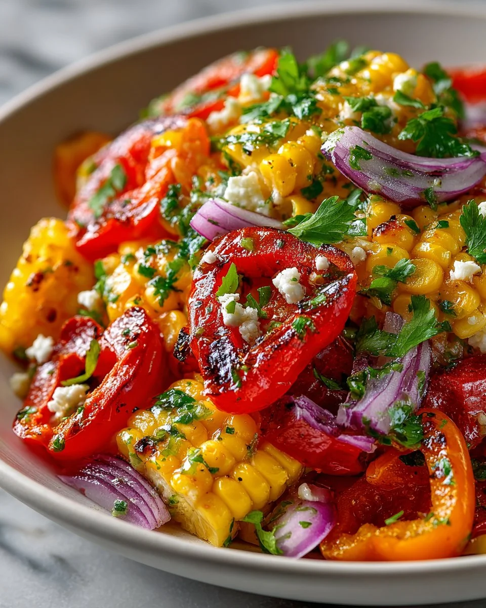Roasted Red Pepper and Corn Salad
