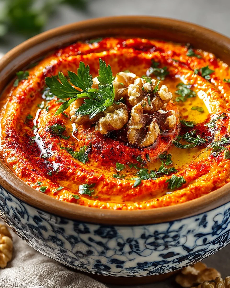 Roasted Red Pepper and Walnut Dip