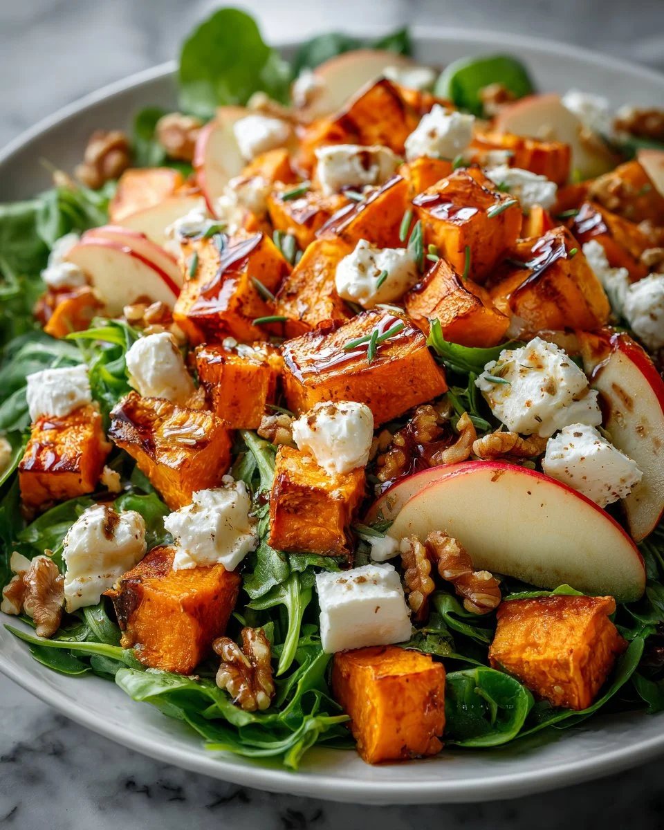 Roasted Sweet Potato and Apple Salad