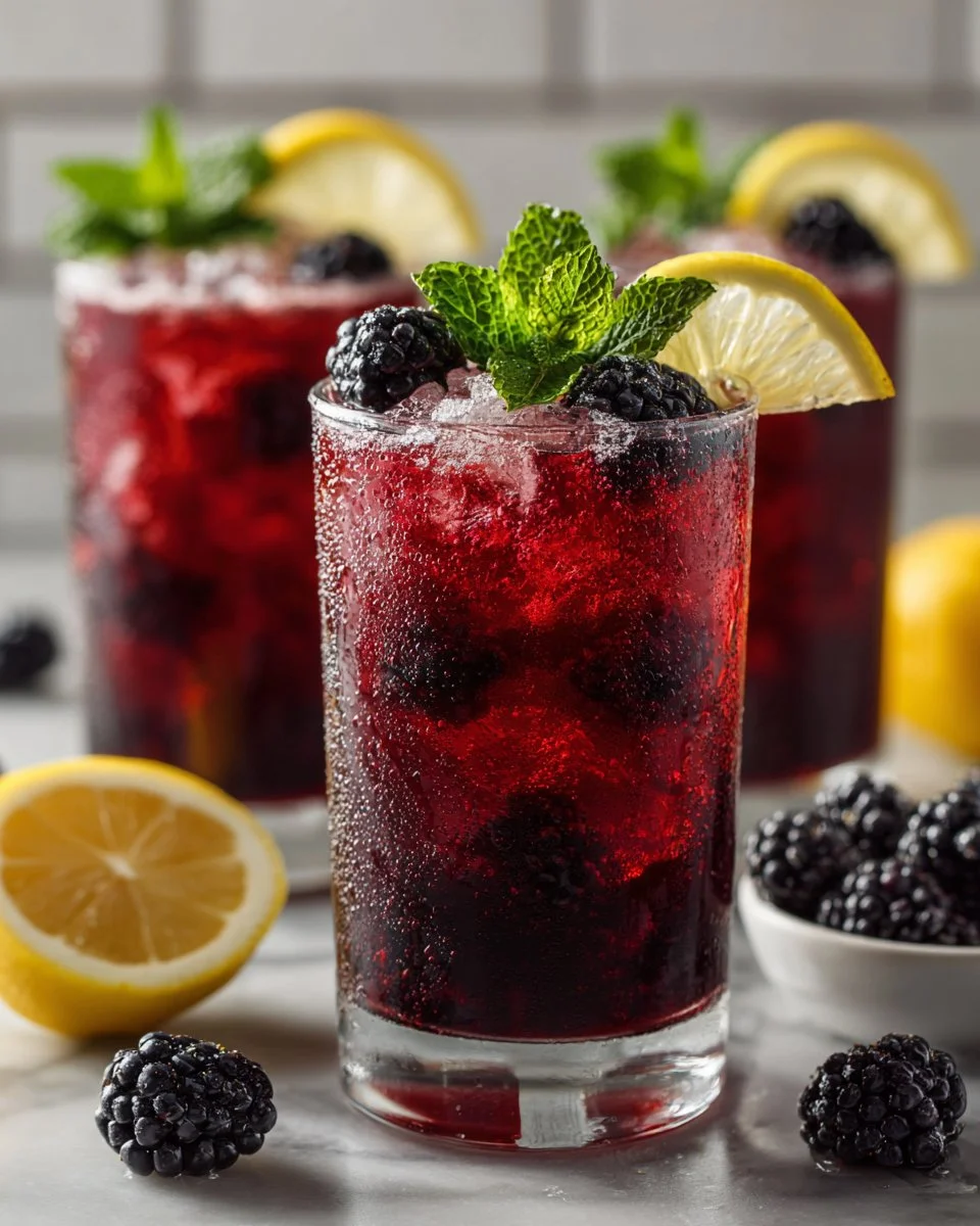 Sparkling Blackberry Mint Lemonade