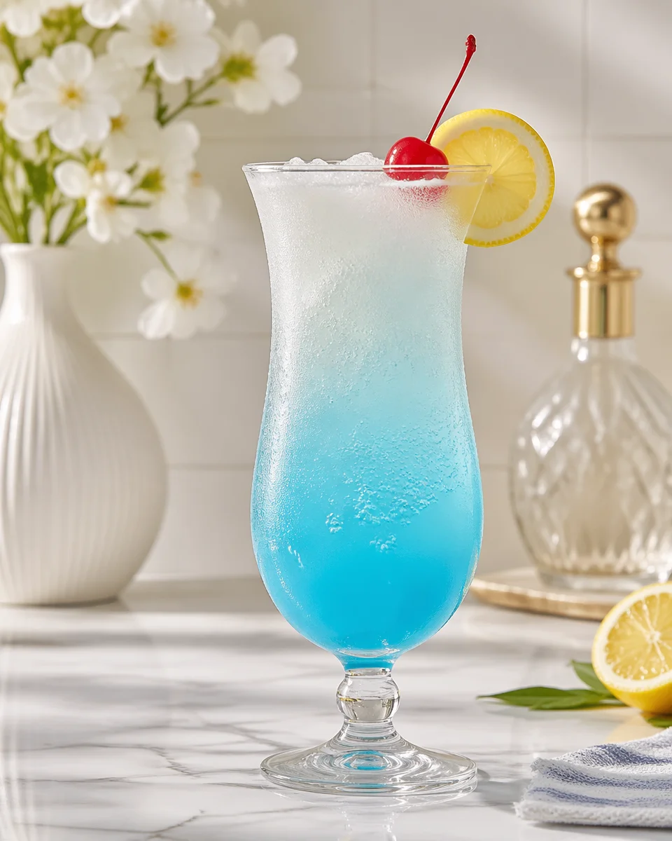 Sparkling Blue Raspberry Summer Mocktail