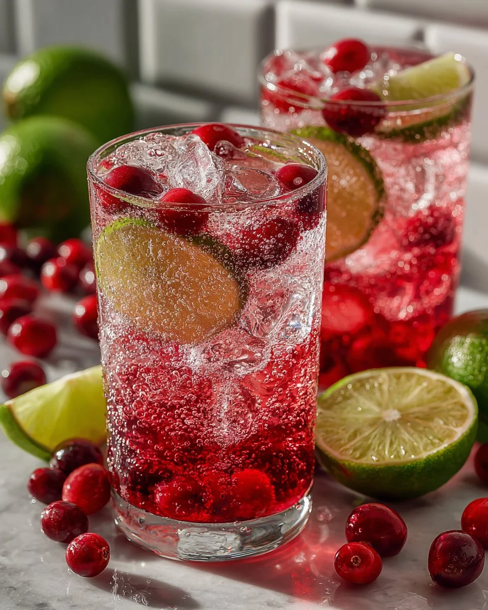 Sparkling Cranberry Lime Cooler