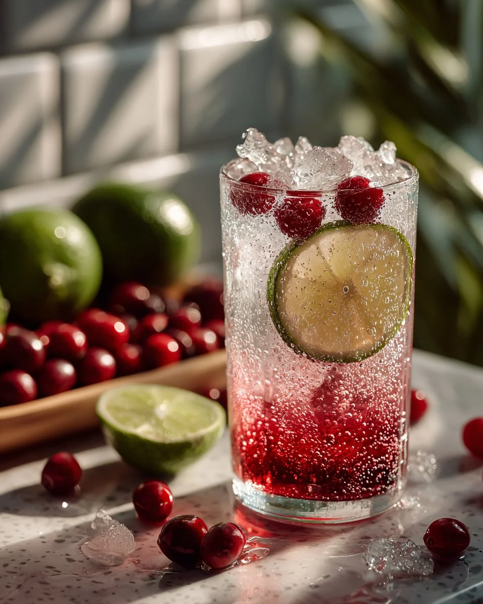 Sparkling Cranberry Lime Cooler